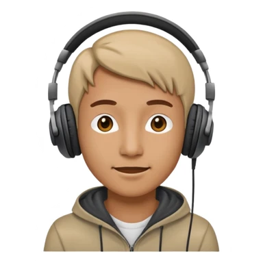 Listening music sticker