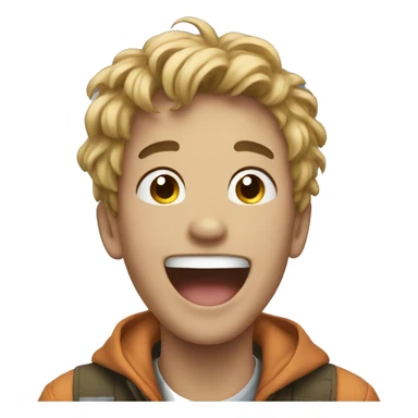 boys laughing under the sky sticker