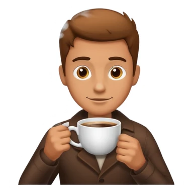 A man offering you coffee in the morning sticker