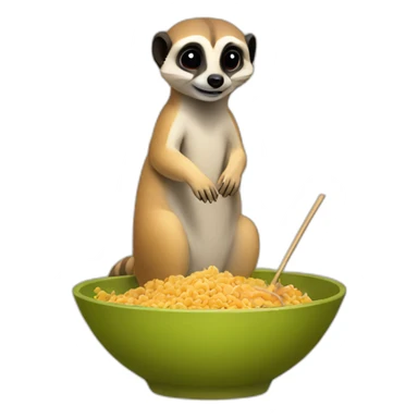 meerkat-eating-wok sticker