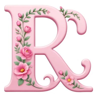 Pink romantic alphabet letter sticker