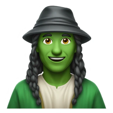 sorcière verte sticker