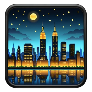 night New York city (iphone emoji styled) sticker
