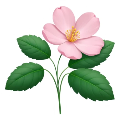 Aesthetic flowers and plants growing from the ground in colours of soft pink matching the deep green leaves (to describe/match with the word flourish) sticker