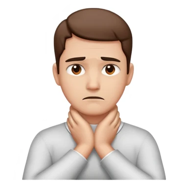 Someone annoyed with their hands crossed on their nexk sticker