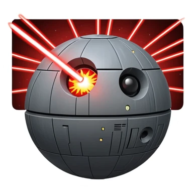 Death star firing at usa sticker