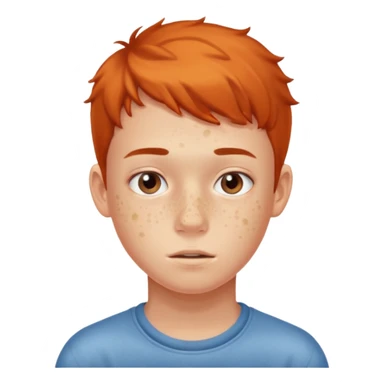 boy teenager with acne sticker