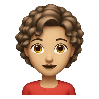 Mujer con pelo corto y rojo cobrizo sticker