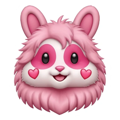 Labubu smiling character with heart eyes sticker
