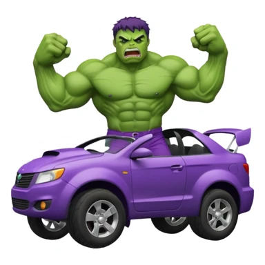 Hulk smashing a car sticker