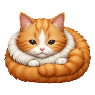 ginger and white small cat sleeping in weird position sticker