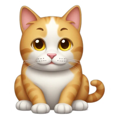 Lazy cat with fat legs sticker