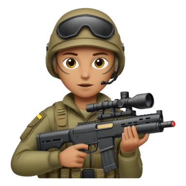 Sniper with laser sticker