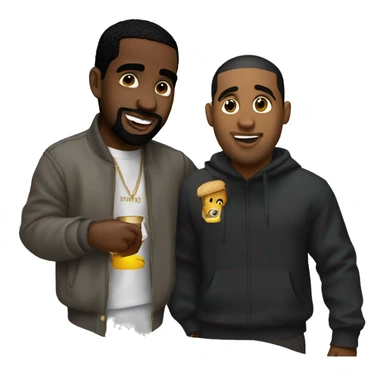 diddy holding drake sticker