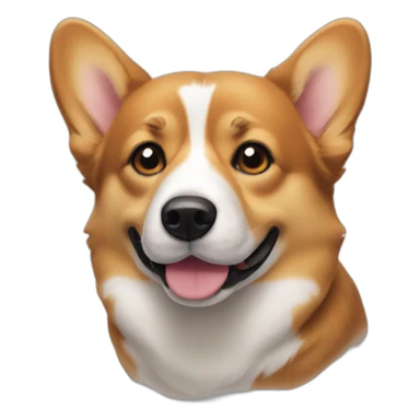 black and tan corgi face sticker