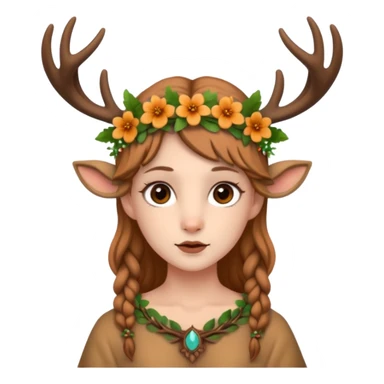 Druid human like fawn sticker