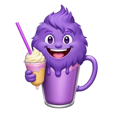 Grimace eating sticker