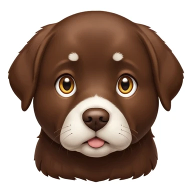 Chocolate Labrador white chest sticker