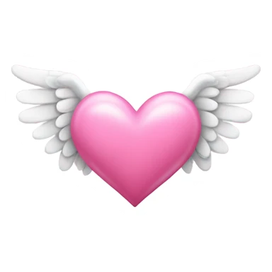 90’s pink heart with angel wings sticker