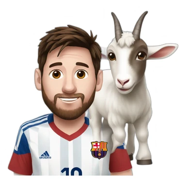 Messi with goat sticker