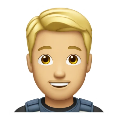 Blond men eat pankakes  sticker