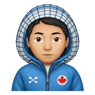 Inuit with nets jacket sticker
