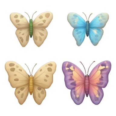 A caterpillar turning into a cocoon that turns into a butterfly - beige  sticker