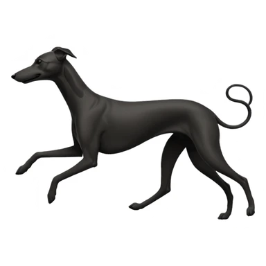 Silouhette of a Greyhound running sticker