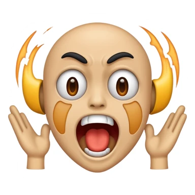 Someone screaming as loud as they can, make it skin color and no other stuff on it sticker