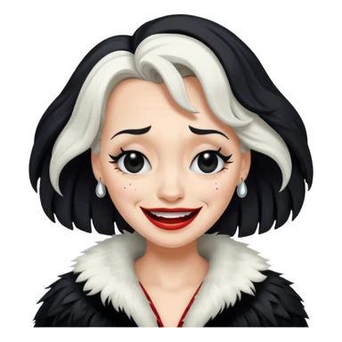 cruella de vil crying of laughter sticker