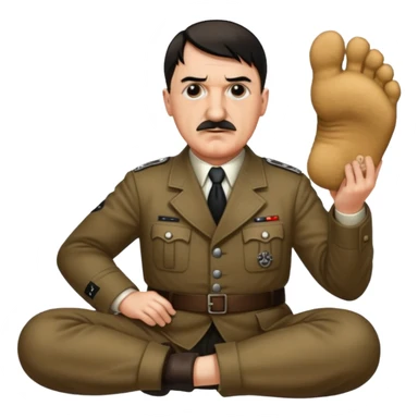 adolf hitler furry feet sticker