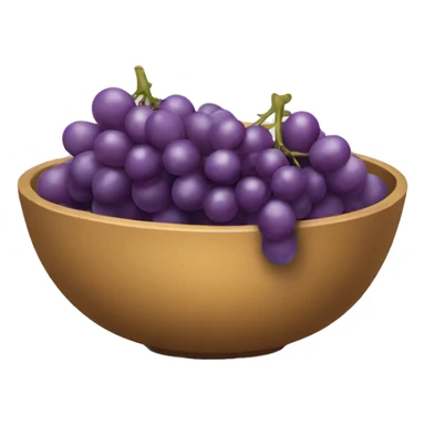 Bowl with purple grapes  sticker