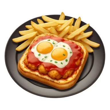 Chicken parmigiana with chips sticker