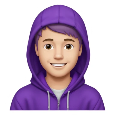 justin bieber, wear purple hoodie sticker