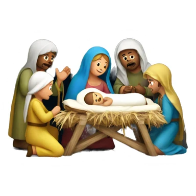 nativity scene Ukraine sticker