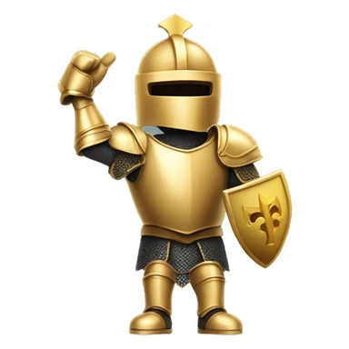 Golden Knight victory celebration hands up sticker