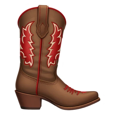 western boots with red accent color sticker