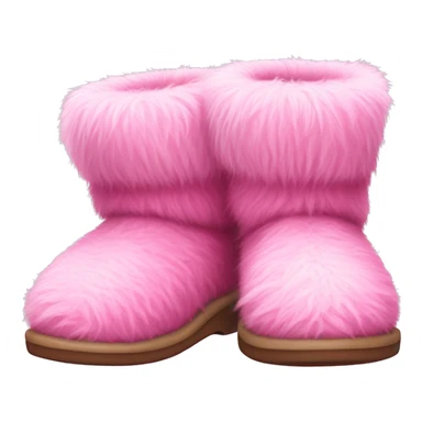 Pink furry/fuzzy boots  sticker