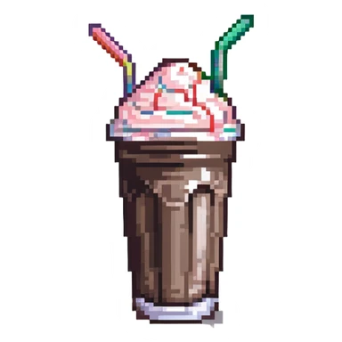 milkshake with two straws sticker