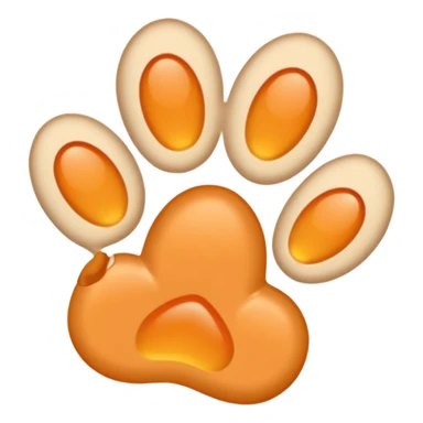 a very light pale pastel orange #FFDBBB pawprint sticker