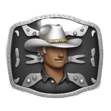 Rodeo belt buckle sticker
