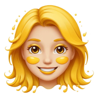 Emoji women, Beatiful, sexy, white splashes in face  sticker