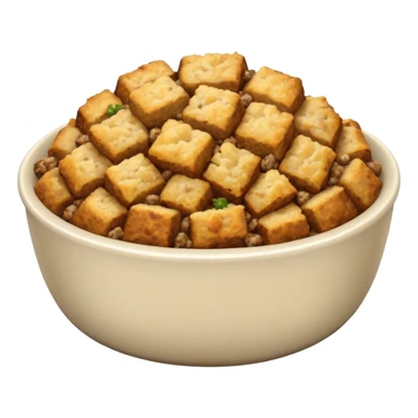 a bowl of stuffing, minimal, simple, clear sticker