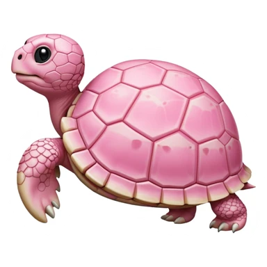 pastel pink tortoise with white accents  sticker
