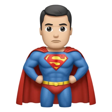 a moai emoji with a superman cape with the original face or the moai emoji with a super man saving people vibe like the superman there is some man waiting in the sky meme but the moai sticker