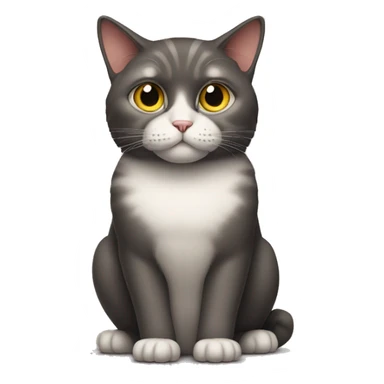 cat with a judging look sticker