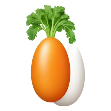 egg and carrot sticker