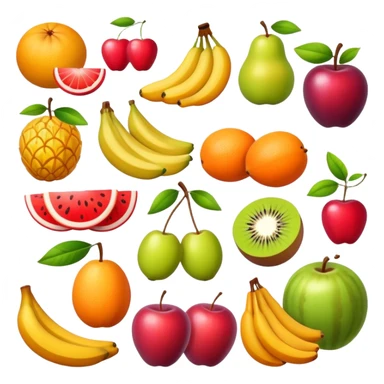 assorted fresh fruits sticker