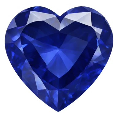 One cut Sapphire heart sticker