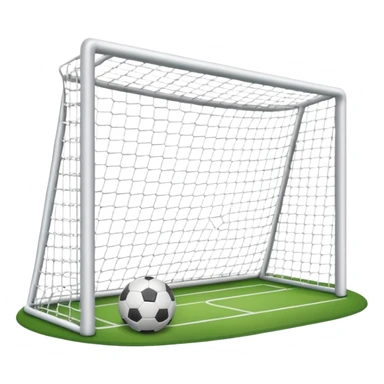 football goal straight on without grass sticker